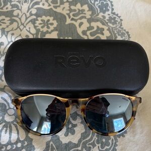 Revo Tortoise Frame Sunglasses with  Mirrored Lenses - Bolt Kendall Toole